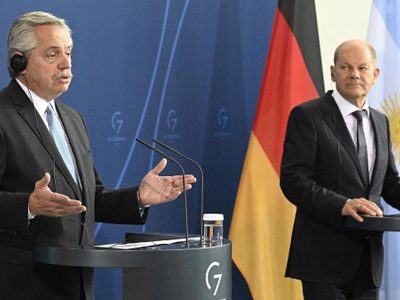 En su gira por Alemania, Alberto Fernández ofreció al país como proveedor de alimentos y energía