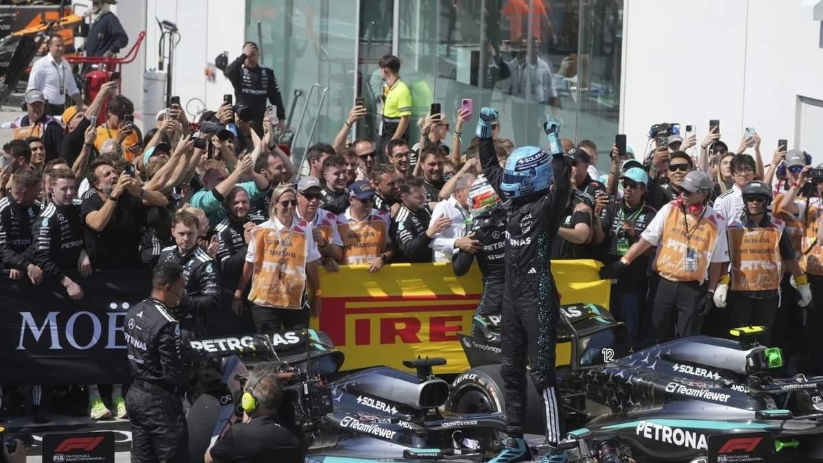 George Russell, de Mercedes, gana el GP de Canadá; es su primera victoria de la temporada en F1