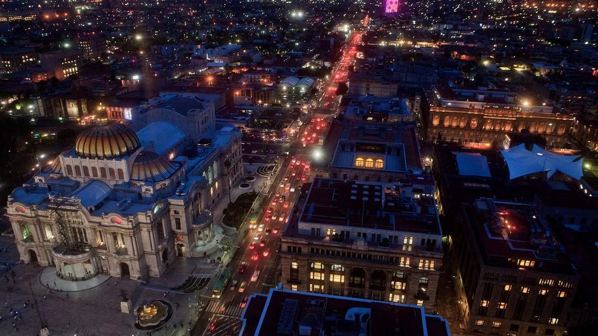 El centro histórico iluminado