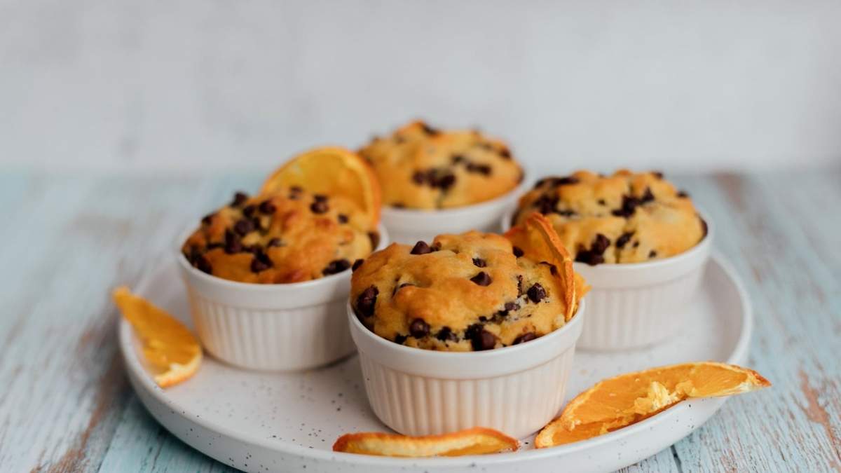 Muffins de mandarina y chocolate. Fuente: (X)
