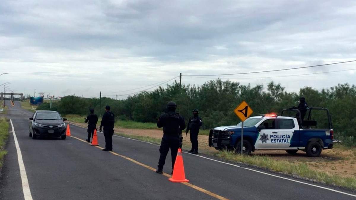 Un retén de la Policía de Tamaulipas