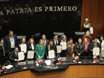 Ministros de la nueva Corte toman protesta en el Senado