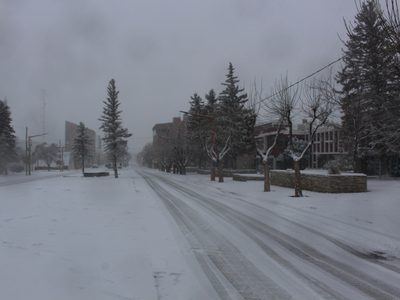 Ahora sí: el temporal de nieve llegó a Zapala