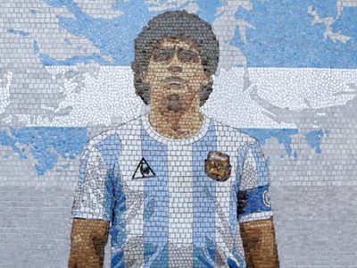 Se hizo viral: inauguraron un nuevo mural de Diego Maradona en Villa Fiorito