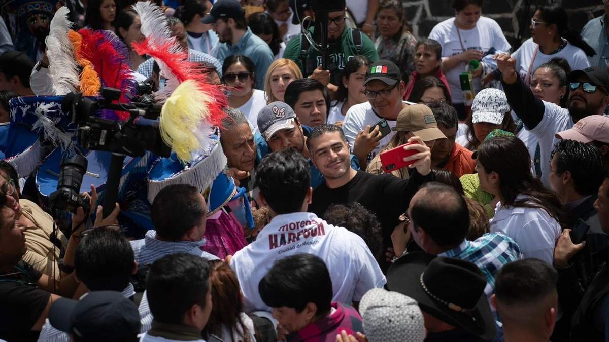 García Harfuch en el acto en la Magdalena Contreras
