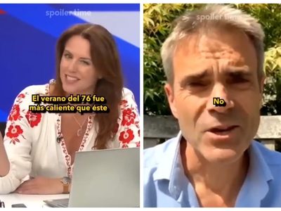 Como en “No mires arriba”, conductora de TV minimiza la alerta sobre la ola de calor