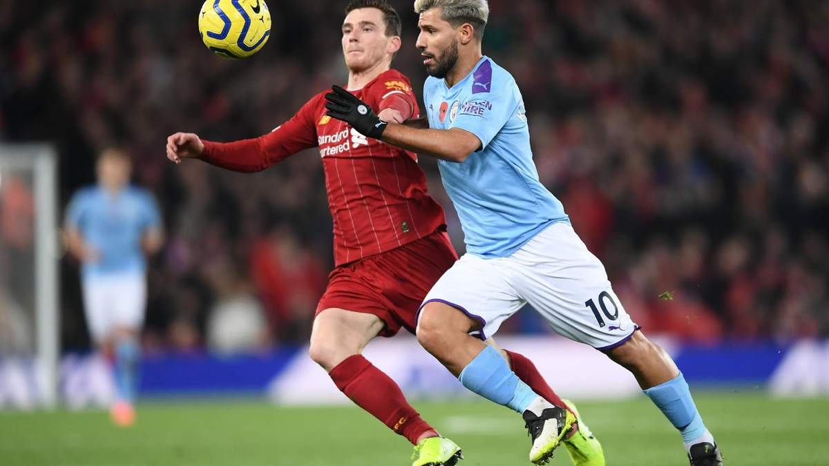 Agüero contra Robertson. Fuente (Instagram)