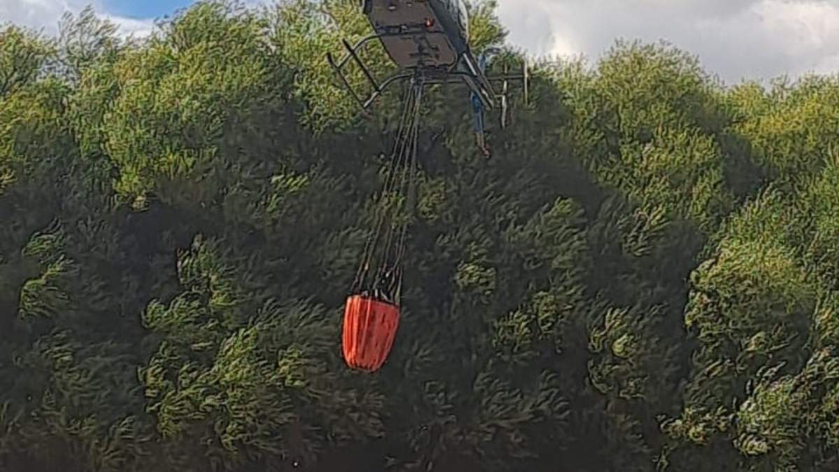 Siguen las actividades de control del incendio
