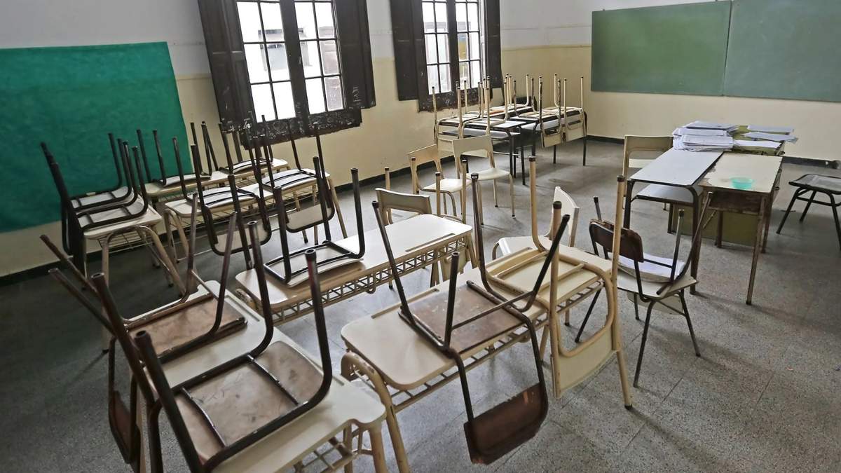Escuelas en cuarentena. Fuente: (Twitter)