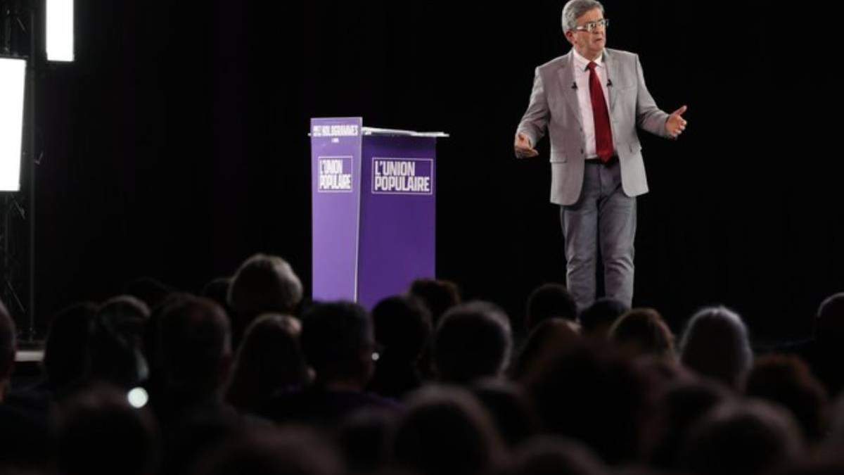 El candidato de la izquierda a la presidencia de Francia Jean-Luc Mélenchon