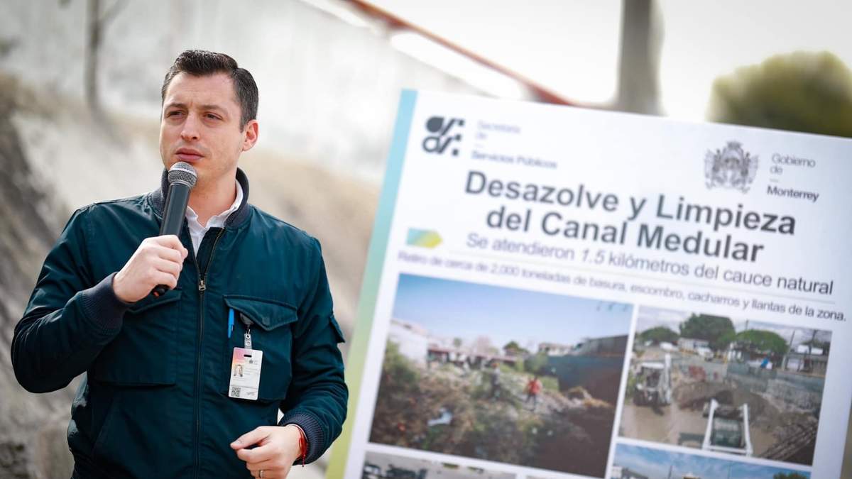 Luis Donaldo Colosio Riojas, alcalde de Monterrey, en la presentación de obras el 18 de enero de 2024