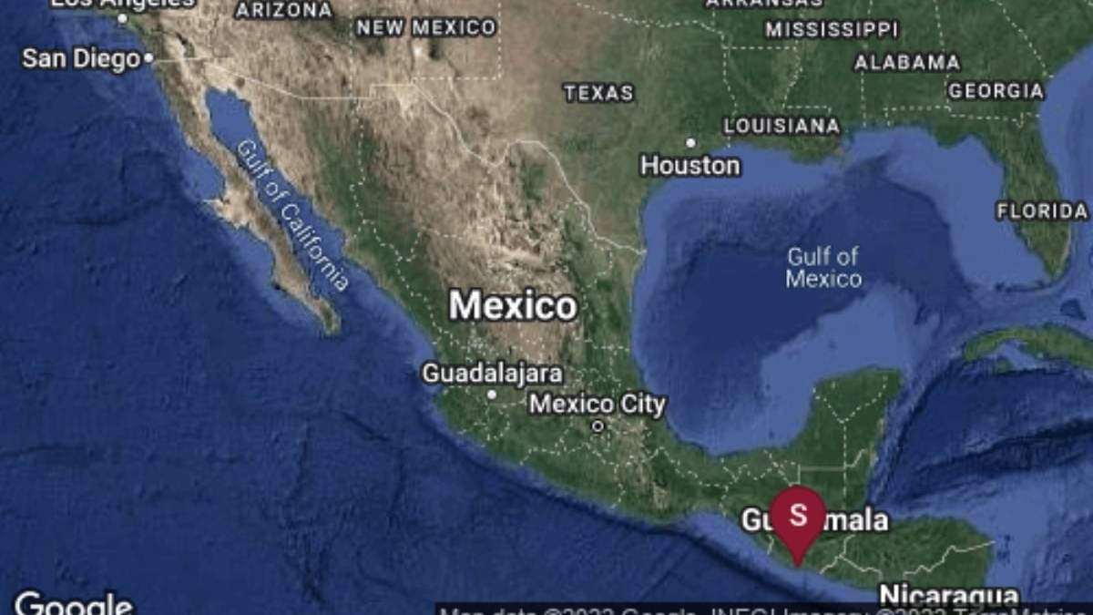 El epicentro del sismo en Guatemala