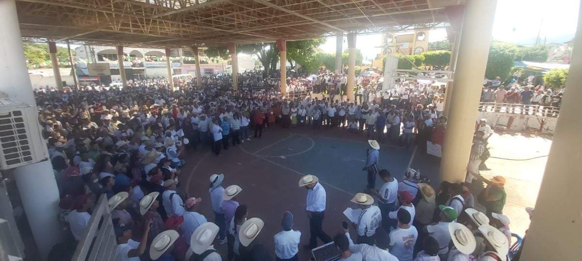 Movilización en Chicomuselo, Chiapas, para demandar el cese de la violencia