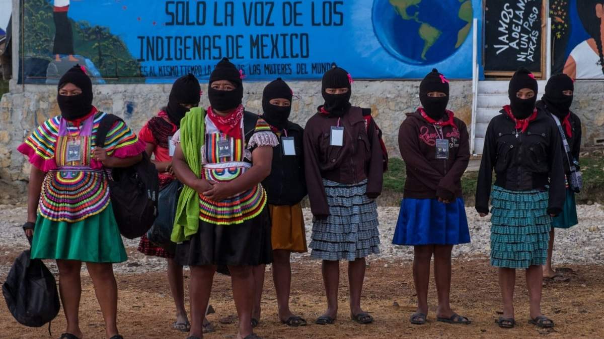 Las mujeres Zapatistas se unen al paro de este 9 de marzo. Fuente: (Twitter)