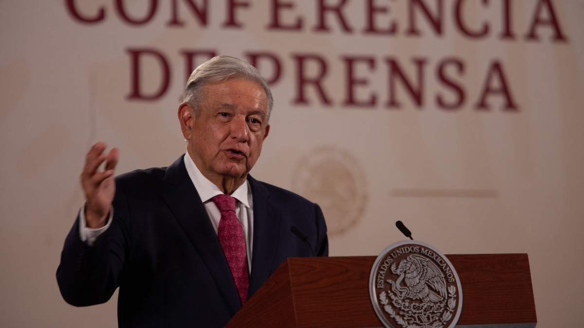 El presidente durante la conferencia matutina