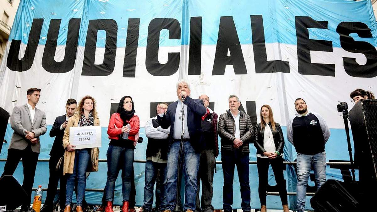 Marcha del gremio de judiciales. Fuente: (Twitter)