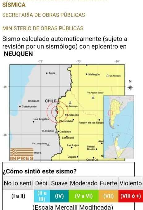 Sismo en Andacollo. Fuente: (Twitter)