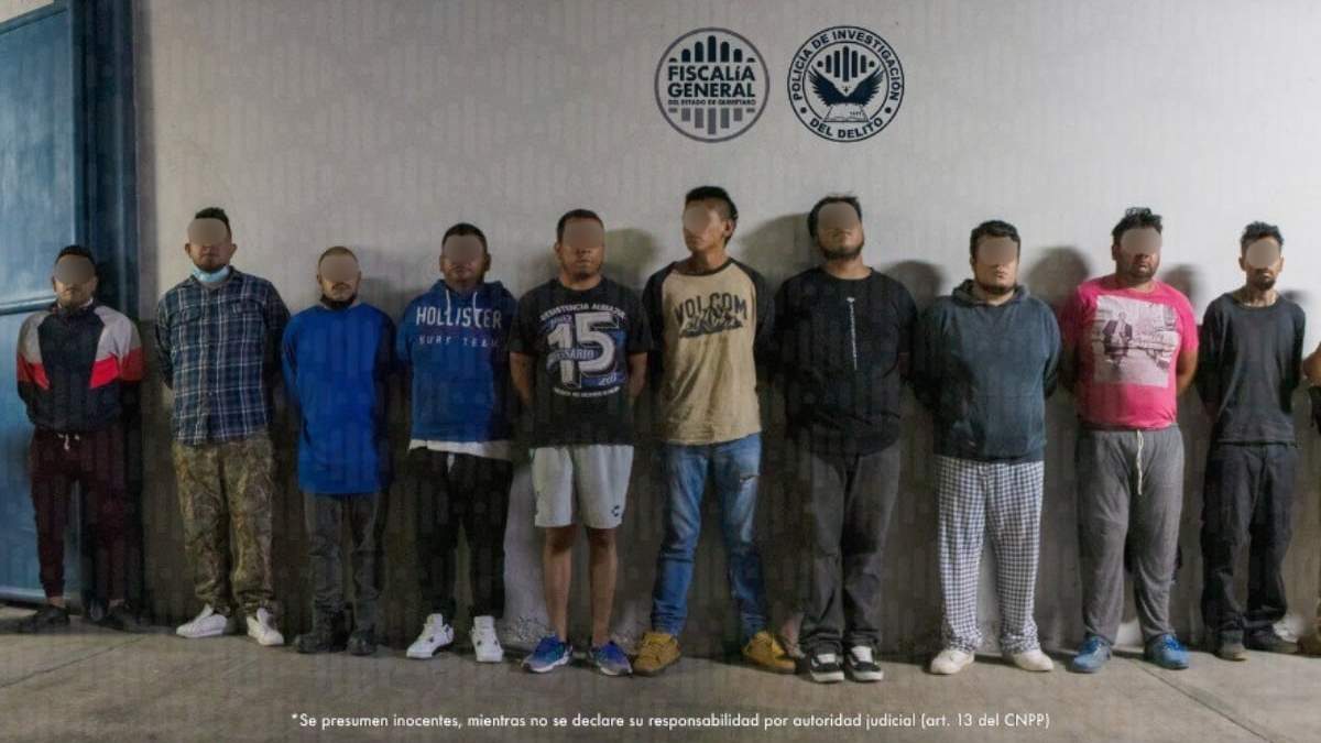Los detenidos en varios municipios de Querétaro