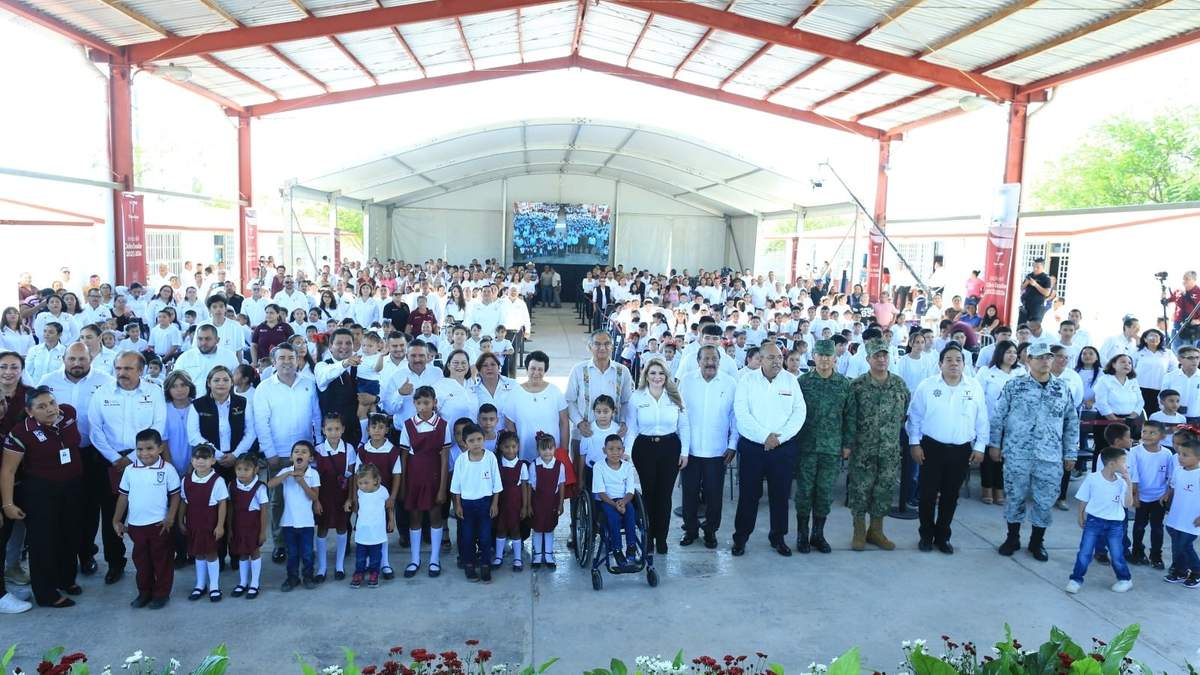 Tamaulipas participa con el presidente López Obrador en ceremonia del nuevo ciclo escolar
