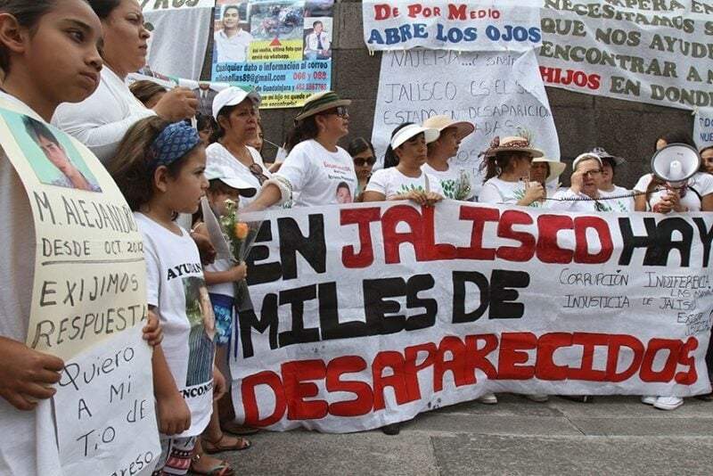 Protesta de familiares en Jalisco