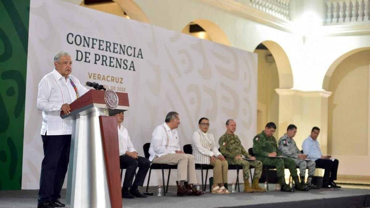 El presidente López Obrador en Veracruz