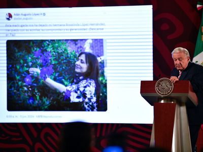 AMLO expresa condolencias por muerte de Rosalinda López, esposa de Rutilio Escandón