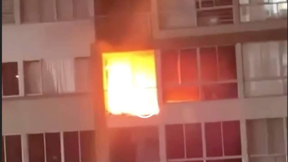 Video del incendio en el departamento de Barranquilla