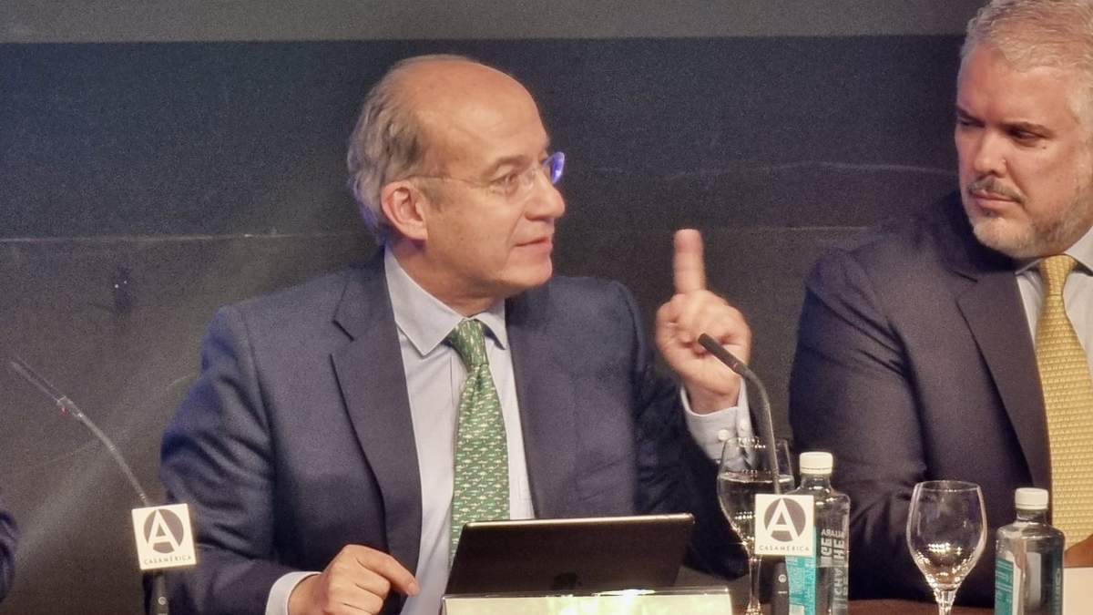 Felipe Calderón, durante su intervención en el foro