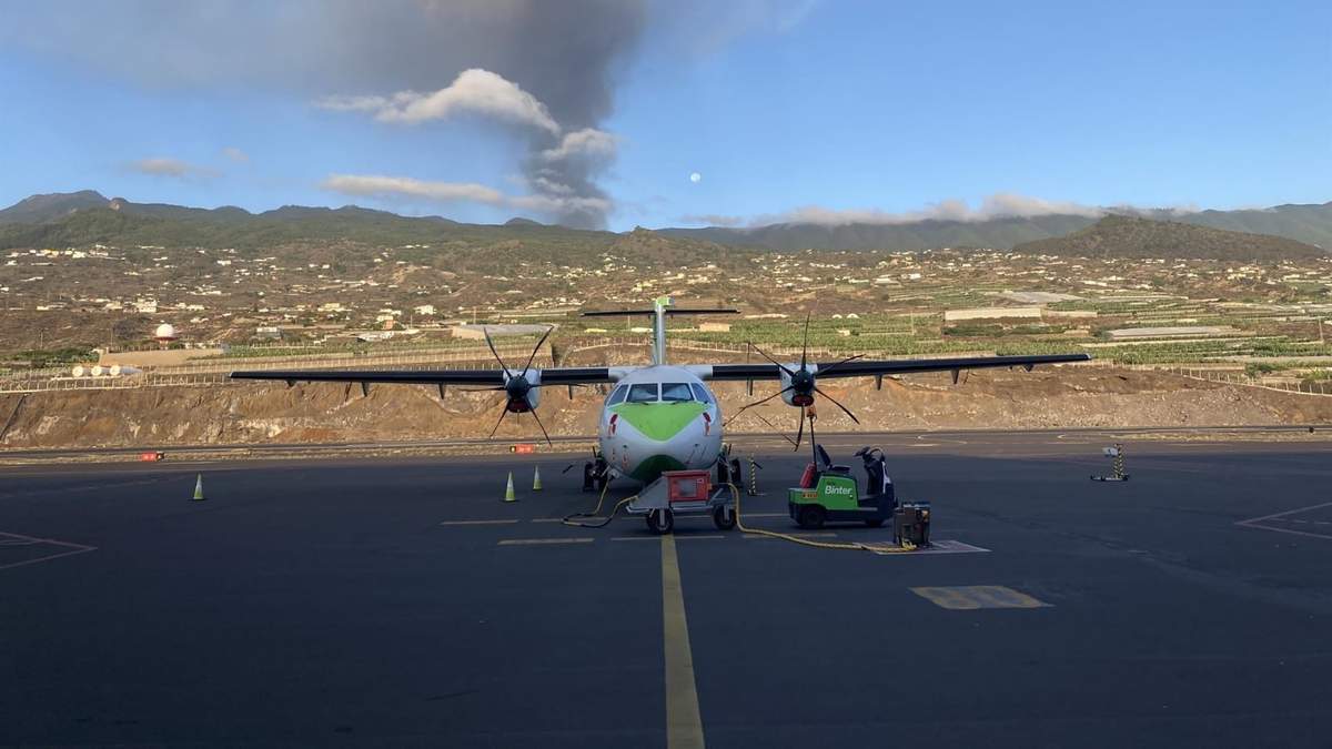 Pista de aterrizaje en La Palma. Fuente: (Twitter)