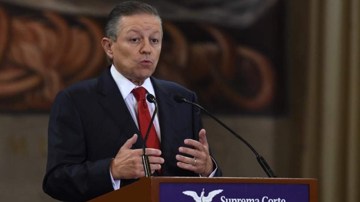 El ministro presidente de la Suprema Corte de Justicia de la Nación (SCJN), Arturo Zaldívar, en conferencia de prensa