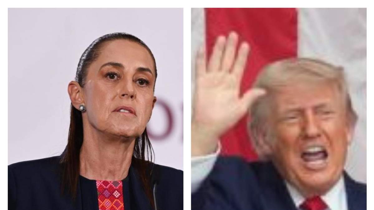 La mandataria mexicana, Claudia Sheinbaum, y el presidente de EU, Donald Trump