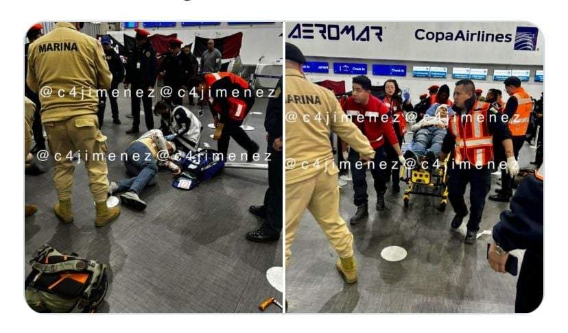 Venezolano apuñalado en la Terminal 2 del AICM