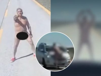 Un ciudadano chileno desnudo se lanzó sobre un auto argentino