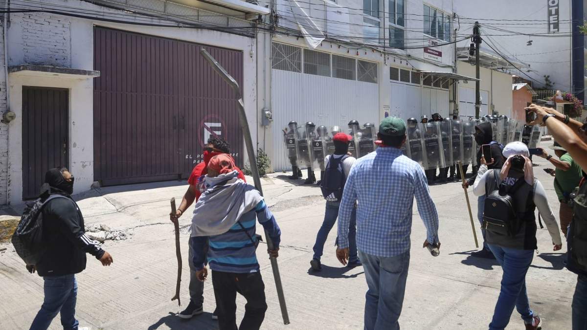 El choque en las inmediaciones del INE en Chilpancingo