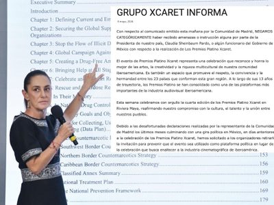 Grupo Xcaret niega haber recibido amenaza de Sheinbaum sobre Premios Platino