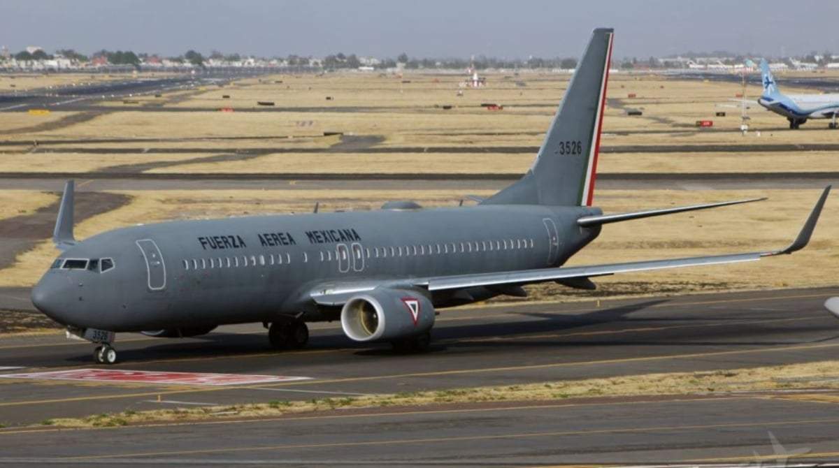 El Boeing 737-8MC de la Fuerza Aérea Mexicana