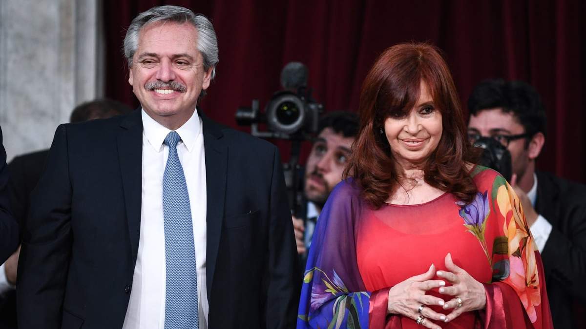 Alberto y Cristina Fernández. Fuente: (Twitter)
