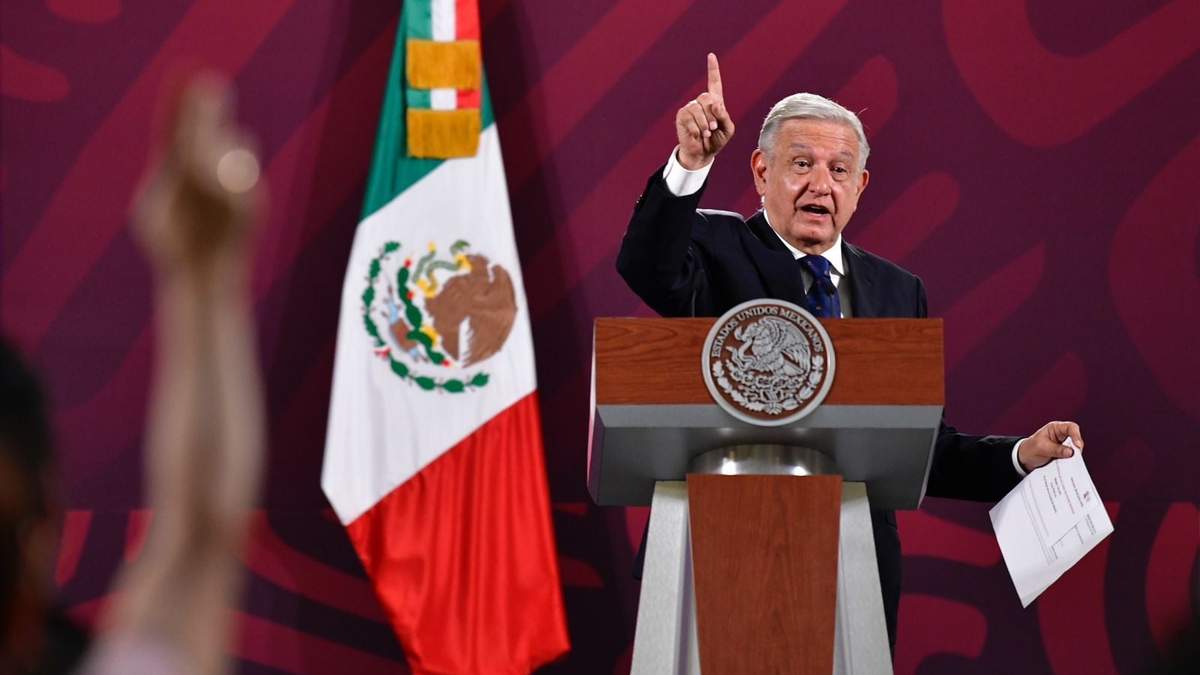 El presidente durante la conferencia matutina de este miércoles