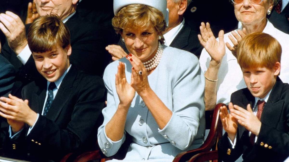 Diana de Gales, el príncipe William y Harry. Fuente: (Instagram)
