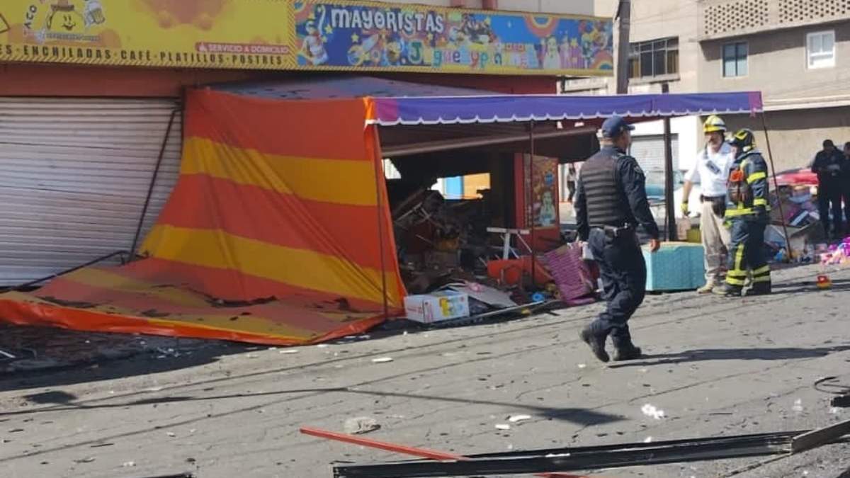 El sitio de la explosión por acumulación de gas