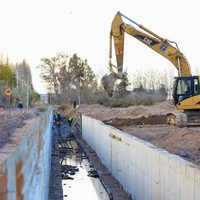 Figueroa y Gaido destacaron el avance del canal Crouzeilles, con una inversión de 12 mil millones