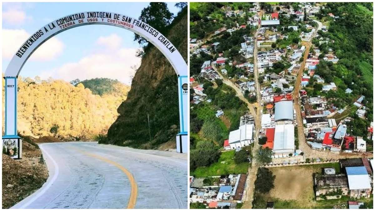 Entrada y vista aérea de San Francisco Coatlán, Oaxaca