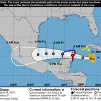 "Grace" alcanzó el nivel de huracán categoría 1