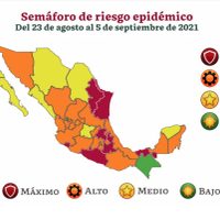 Así quedó el semáforo del 23 de agosto al 5 de septiembre: 7 estados en rojo y 17 en naranja