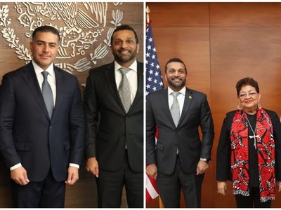 García Harfuch y Godoy se reúnen con director del FBI; se lleva "dos objetivos prioritarios"