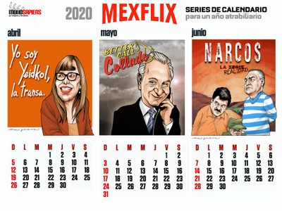 2020 Mexflix Series de calendario para un año atrabiliario (2)