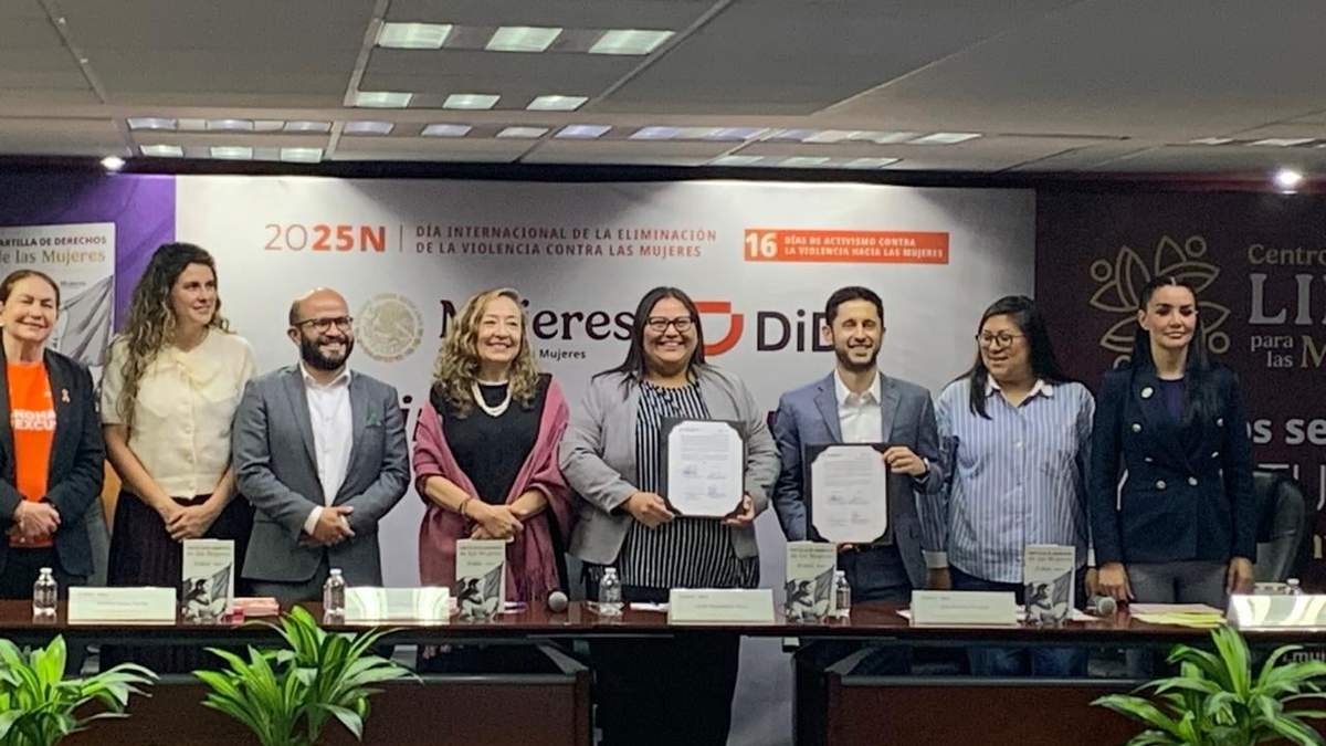 Firma de convenio entre la Secretaría de las Mujeres y la plataforma de viajes DiDi