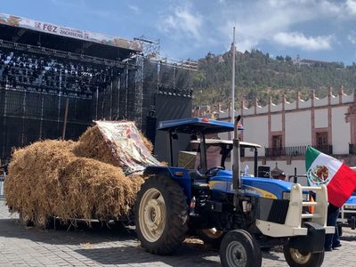 Productores de frijol realizaron bloqueo en arranque del Festival Cultural de Zacatecas