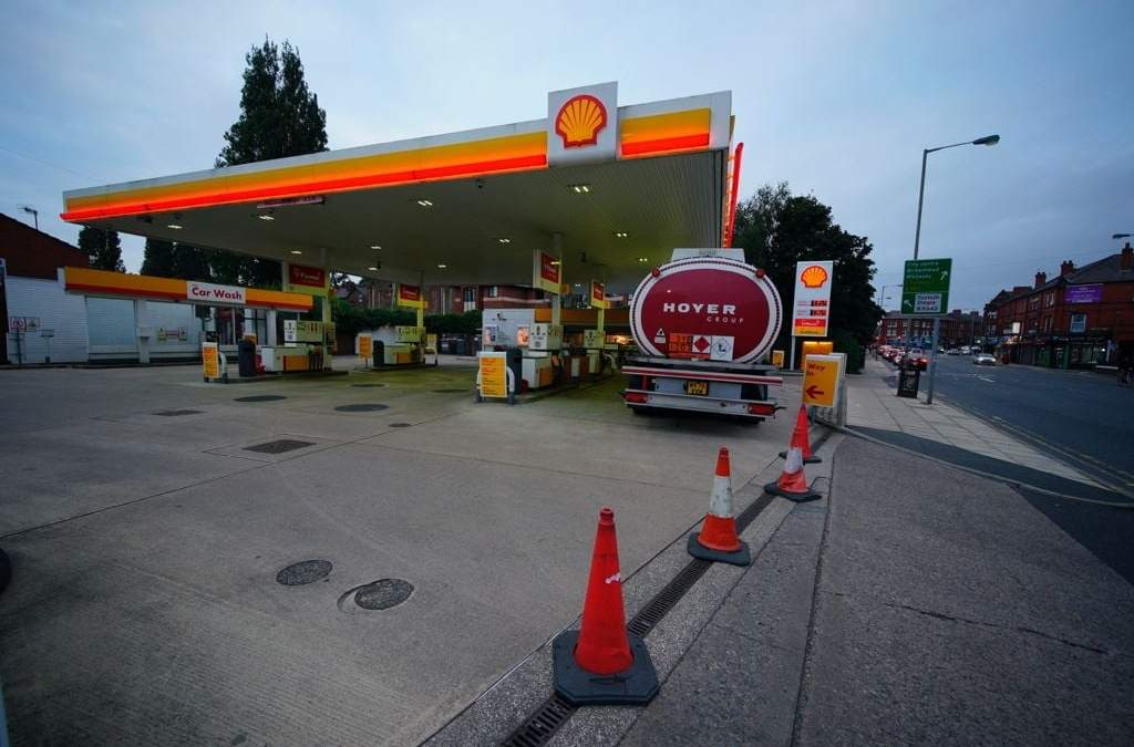 Una gasolinería en Liverpool, Reino Unido