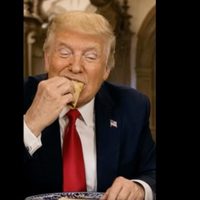 Trump come tacos con Sheinbaum y baila en México y China en su nuevo video con IA (Video)